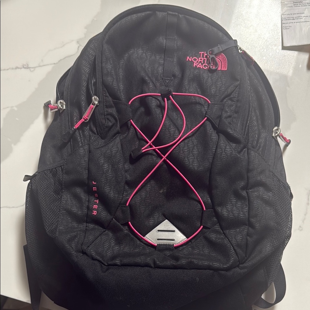 The North Face Black and Pink Jester Backpack